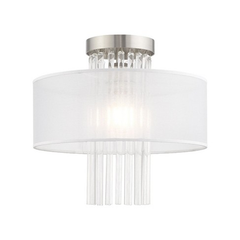 Livex Lighting Alexis 1 - Light Flush Mount In Brushed Nickel : Target