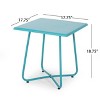 NicBex 18" Square Portable Side Table, Lightweight Outdoor Accent Table, Water-Resistant Patio Coffee Table for Poolside & Balcony - 3 of 4