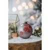 Gulches Set of 4 Stunning 4.7" Glass Christmas Ball Ornaments - Elegant Decorative Hanging Accents for Holiday Tree and Party Decor - 4 of 4
