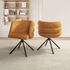 CAVINAS 270° Swivel Dining Chairs Set of 2,Chenille Fabric Kitchen Chairs with Metal Base,Dining Room Chairs for Living Room,Study Room - 3 of 4