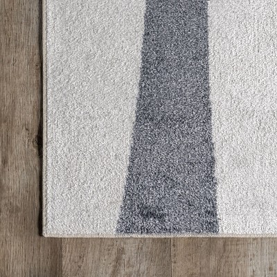 Renee Abstract Shapes Multicolor Washable Synthetic Area Rug