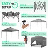 Ainfox 10ftx10ft Pop Up Canopy Tent with 4 Sidewalls One Push Tent Canopy with Wheeled Carry Bag, 8 Stakes and 4 Ropes - 3 of 4