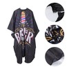 Unique Bargains Print Hair Cut Barber Cape Black White 1 Pc - 3 of 4