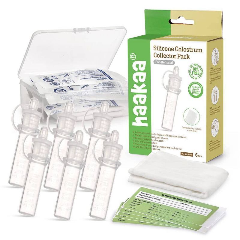 haakaa Silicone Colostrum Collector Set - 6ct, 1 of 8