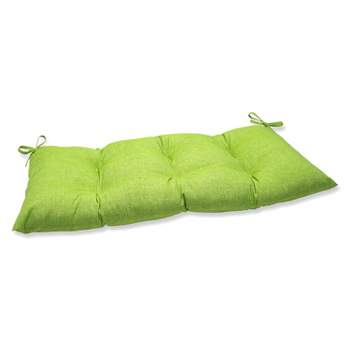 Outdoor Tufted Bench/Loveseat/Swing Cushion - Green - Pillow Perfect