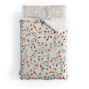 Ninola Design Christmas lights Duvet Cover + Pillow Sham(s) - Deny Designs - 1 of 4