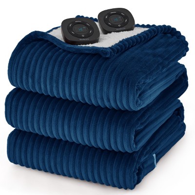 GentleSoft Heated Blanket Soft Ribbed Flannel Electric Blanket Gifts for Others