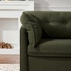Oversized Warp Knitting Fabric Armchair Accent Chair with Removable Cushions and High Backrest for Living Room - 3 of 4