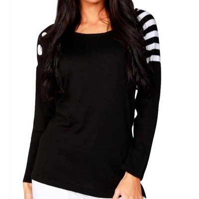 Women's Dot Stripe Scoop Top - ANGEL