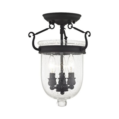 Livex Lighting Jefferson 3 - Light Flush Mount in  Black