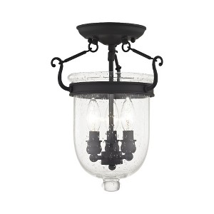Livex Lighting Jefferson 3 - Light Flush Mount in  Black - 1 of 1