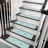SussexHome Tetra One Design Cotton Anti-Slip Stair Treads, 9” X 28“ - 4 of 4
