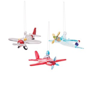 Gallerie II Vintage Plane Ornaments S/3 - 1 of 3