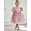 2Bunnies Girls' 3D Butterfly Puff Sleeve Babydoll Fit & Flare Dress - 3 of 4
