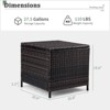 Naysaye Patio End Tables Square Folding PE Rattan Side Table 27Gallon Storage with Lid for Outdoor Use, Black, 20.8"*20.8"*19.6" - 3 of 4