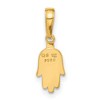 Black Bow Jewelry 14k Yellow Gold Small Solid Hamsa Pendant - 3 of 4