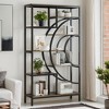 Hommoo 71 inches Industrial 8-Tiers Bookshelves Brown - 4 of 4