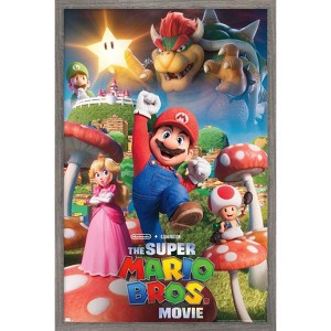 Trends International The Super Mario Bros. Movie - Mushroom Kingdom Key Art Framed Wall Poster Prints - 1 of 4