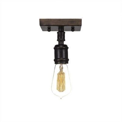 Toltec Lighting Portland 1 - Light Flush Mount in  Bronze