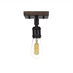 Toltec Lighting Portland 1 - Light Flush Mount in  Bronze - 1 of 1