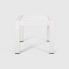 Cape Coral Aluminum Side Table White - Christopher Knight Home: Frosted Glass, Weather-Resistant Patio Furniture - 3 of 4