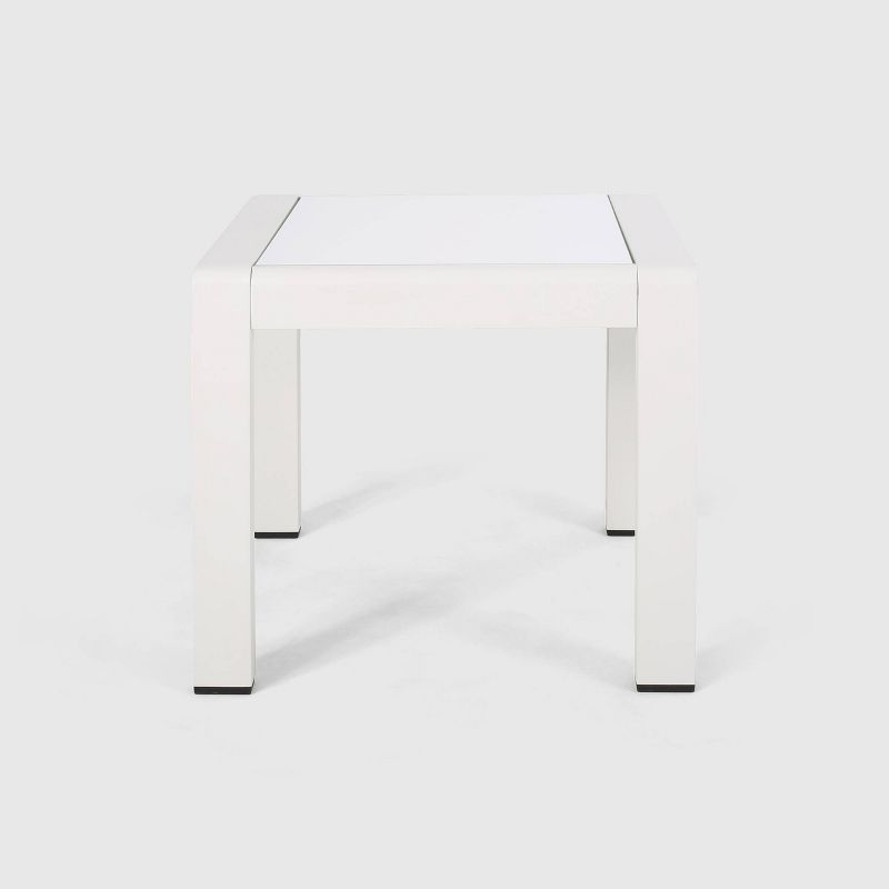 Cape Coral Aluminum Side Table White - Christopher Knight Home, 4 of 8