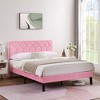 VECELO Bed Frame Premium Upholstered Platform with Height Adjustable Headboard - 4 of 4