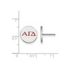 Black Bow Jewelry Sterling Silver Alpha Gamma Delta Greek Life Stud Earrings - 2 of 3