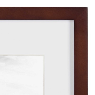 Walnut Brown 11x14 Classic Wood Picture Frame for Tabletop or Wall Display