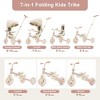 BABYYER Baby Tricycle, Foldable Toddler Balance Bike with Adjustable Push Handle, Removable Pedal and Guardrail, Tricycle for 12-72 Months - 2 of 4