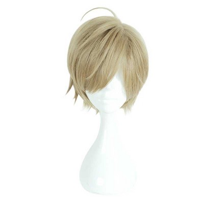 Unique Bargains Women's Halloween Wigs 14" with Wig Cap 150 g Gold Tone