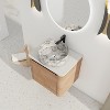 GDFStudio Ford Wall-Mounted Bathroom Vanity With Ceramic Round Sink - 2 of 4
