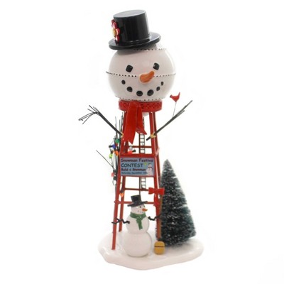 Department 56 Accessory 12.0" Snowman Watertower Village Accessories  -  Decorative Figurines