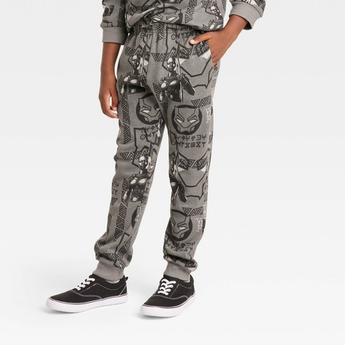 Boys' Marvel Black Panther Jogger Pants - Dark Gray M : Target