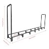 8FT Outdoor Firewood Rack, Metal Wood Storage Log Holder, Adjustable Log Storage Rack for Fireplace Patio Balcony Garden, Holds Up to 660 LBS - 3 of 4