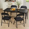 SKONYON Set of 4 Folding Chairs Fabric Cover Padded Folding Chair with Durable Steel Frame - 2 of 4