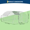 Large Metal Chicken Coop, Walk-in Poultry Cage, Gabled-Roof Chicken Run with Lockable Door and Waterproof Anti-UV Cover - 2 of 4