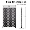 PexFix 72 in. x 47 in. Outdoor Metal Privacy Screen Garden Fence in Square Pattern in Black - 4 of 4