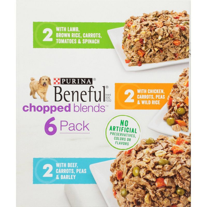 Purina Beneful Chopped Blends with Beef, Chicken & Lamb Recipes Wet Dog Food - 10oz, 6 of 7