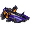 McLaren Speedtail Lantana Purple Metallic with Black Top and Yellow Interior and Suitcase Accessories  1/18 Model Car by Autoart - 2 of 4