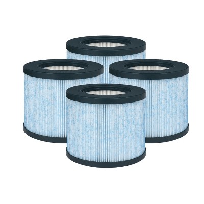 Nispira 3-in-1 True HEPA Filter Replacement Compatible with Miko Air Purifier C102 ibuki MA-01CW, MA-18, Okaysou AirMic4S, 4 Packs