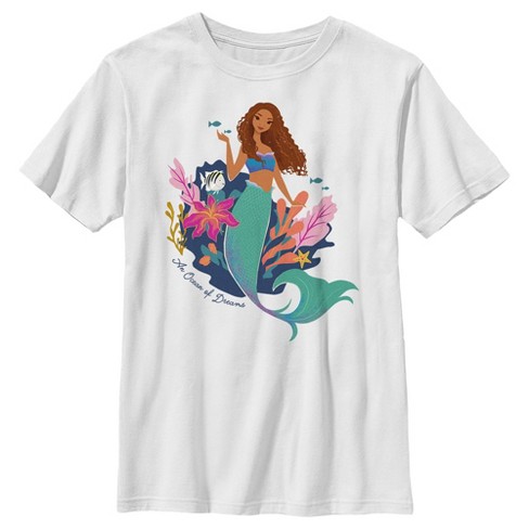 Boy's The Little Mermaid Ariel An Ocean Of Dreams T-shirt - White ...