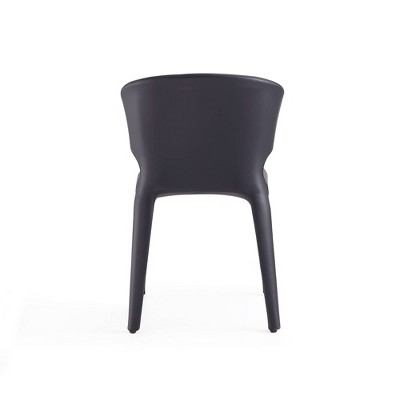 Set of 2 Black Faux Leather Upholstered Dining Chairs