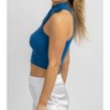 Women's TWIST MOCKNECK KNIT TOP - Blue Blush - 3 of 4