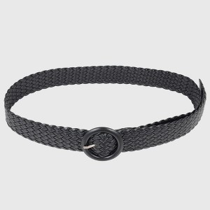 Anna-Kaci Sleek Woven Women's Belt with Plastic Buckle - 1 of 4