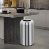 Commercial Grade Open Top Stainless Steel Trash Can, Garbage Bin with Inner Bucket for Home, Office, Restaurant - 3 of 4