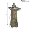 Sunnydaze 40"H Electric Natural Slate Layered Pyramid Tiered Outdoor Water Fountain with LED Light - 3 of 4