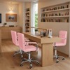 LACOO Faux Leather Office Desk Stool Swivel Chair with Armrest - 3 of 4