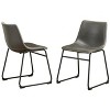 NicBex Set of 2 Dining Chairs with Faux Leather Seat and Metal Frame,Armless Chairs for Kitchen,Living Room - 4 of 4