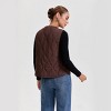Women's Tie-Front Quilted Vest - A New Day™ Brown - 2 of 4